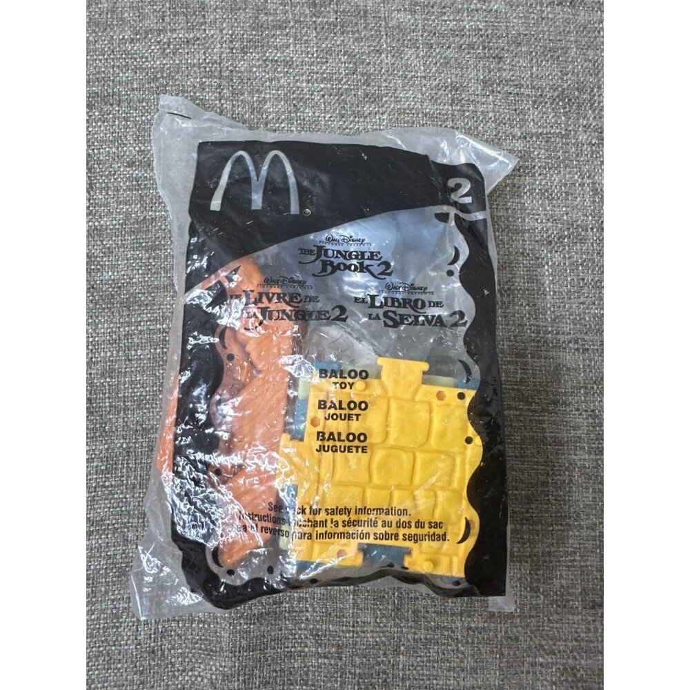 Disney The Jungle Book 2 Baloo Toy McDonalds Happy Meal Collectible